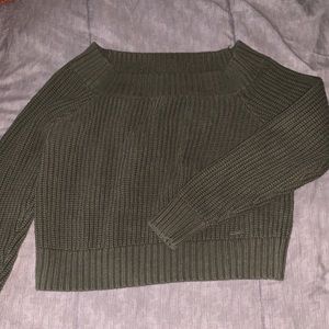 Hollister dark green sweater